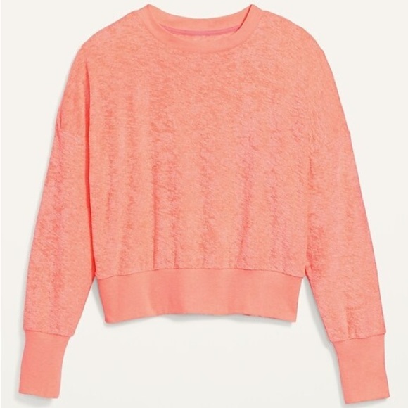 Neon Orange Cropped Sweater - Picture 1 of 5